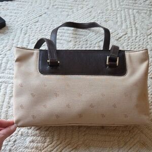 Ralph Lauren Tan and Brown Purse Handbag